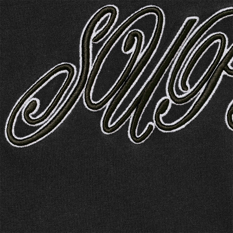 Supreme Raised Script Tee — Black / White