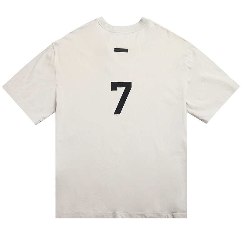 Fear of God 7 Digital Print T-Shirt – Red / Royal Blue / Light Gray
