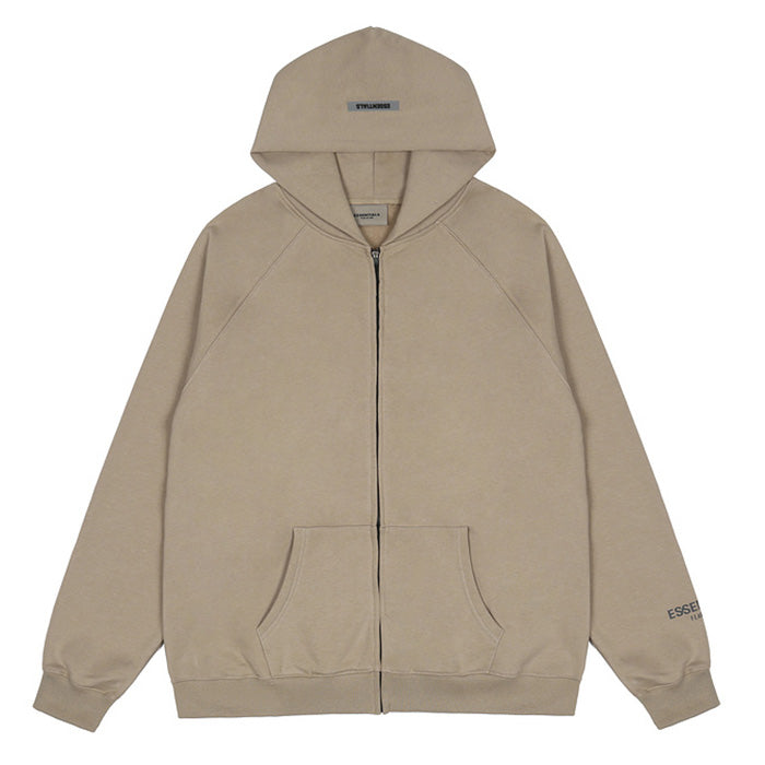 Fear Of God Essentials Zip-Up Hoodie – Black / White / Brown / Matcha Green / Apricot