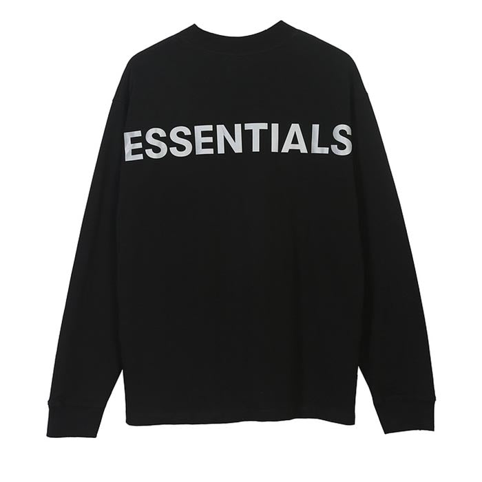 Fear of God Essentials Long Sleeve Tee – Black / White