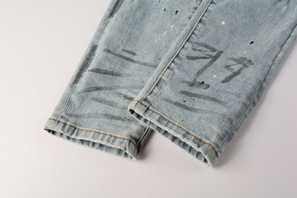 AMIRI Slim Jeans #8899 – Distressed Cotton Denim