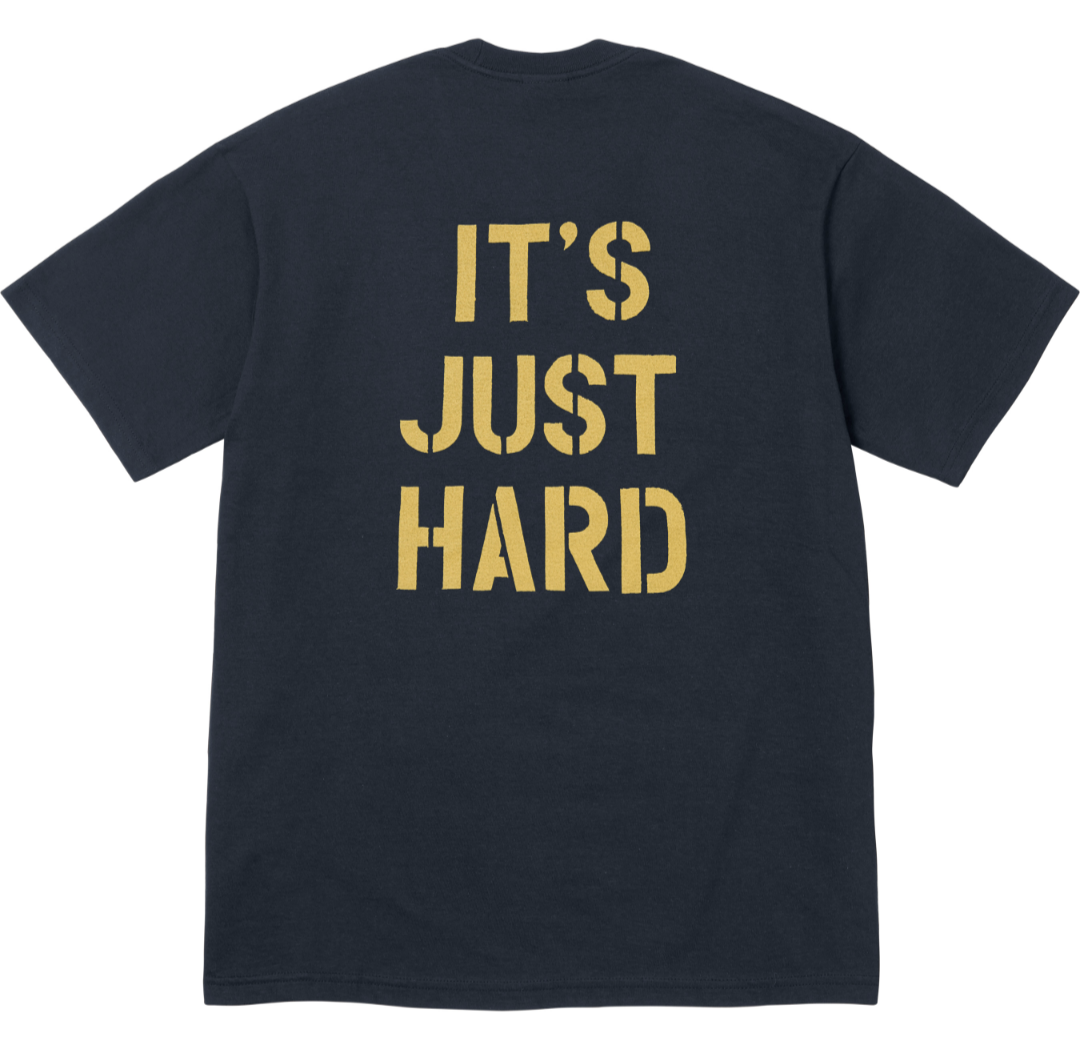 Supreme SS26 Hard Tee — Black / White / Navy