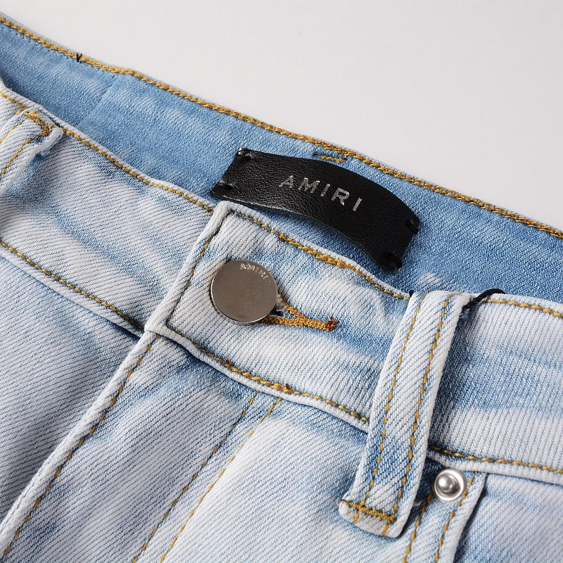 AMIRI Jeans #6808 – Slim Fit Distressed Denim