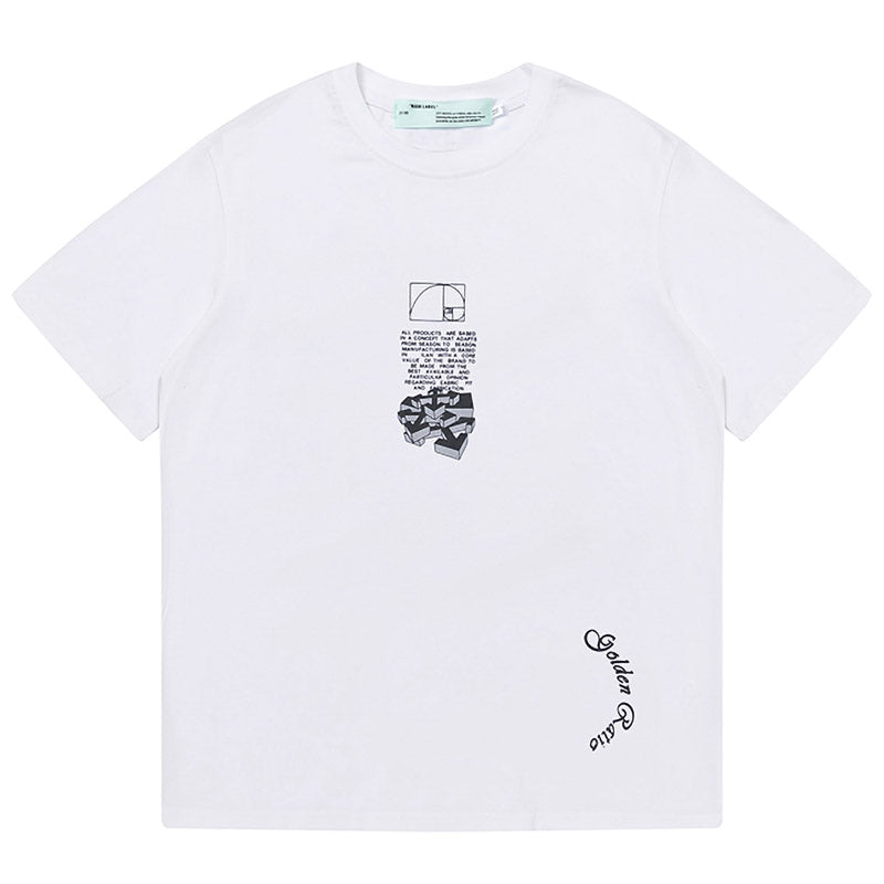 Off-White Diagonal Stripe Graphic T-Shirt