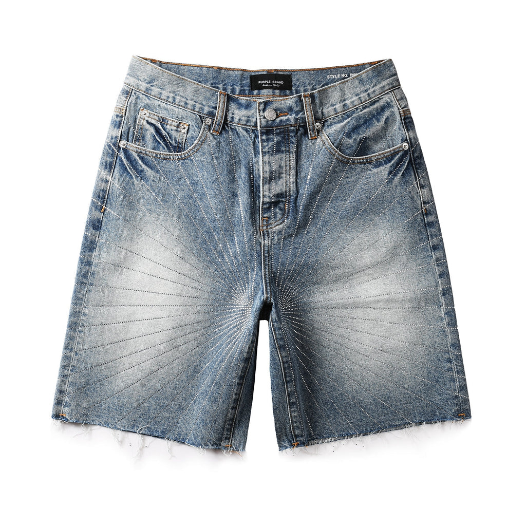 Purple Brand Destroyed Slim Fit Denim Shorts #5100